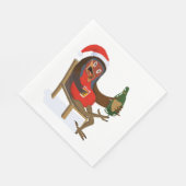 Laid Back Christmas Robin on paper napkin Serviette (Ecke)