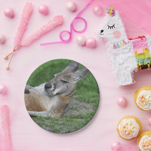 Laid-back Kangaroo Pappteller (Party)