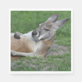 Laid-back Kangaroo Serviette (Vorderseite)