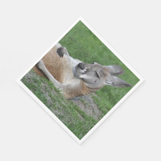 Laid-back Kangaroo Serviette (Ecke)