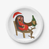 Laid Back Robin Design auf Papptellern Pappteller (Vorderseite)