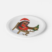 Laid Back Robin Design auf Papptellern Pappteller (Schrägansicht)