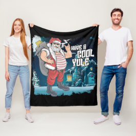 Laid Back Santa Claus Haben Sie Cooles Weihnachten Fleecedecke