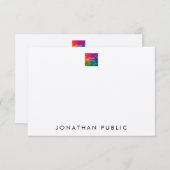 Laid Paper Laden Sie Ihr eigenes Logo hier Persona Mitteilungskarte (Vorne/Hinten)