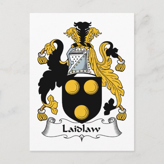 Laidlaw Familienwappen Postkarte (Vorderseite)