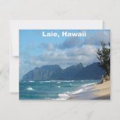 Laie Beach Hawaii Karte (Vorderseite)
