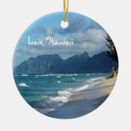 Laie Beach, Hawaii Keramik Ornament