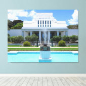 Laie, Hawaii Mormon Temple Leinwanddruck (Insitu (Holzboden))