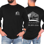 Laienpflege-Landschaftslogo Langlebigkeit T-Shirt<br><div class="desc">Werben Sie stilvoll für Ihr Unternehmen mit unserem Lang-schläfchen-T - Shirt für die Pflege von Rasenflächen, Landschaftsbildern und für die Arbeit im Garten. Dieses moderne Shirt zeichnet sich durch ein schlichtes schwarz-graues Logo aus, das mit dem Branding Ihres Unternehmens abgestimmt werden kann. Mit einem Front- und Backdesign wirkt es als...</div>