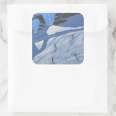 L'aiguille Percee Tignes 2009 Quadratischer Aufkleber (Tasche)