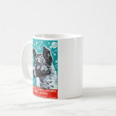 Laika 1957 der Raum-Hund Kaffeetasse (Vorderseite Links)