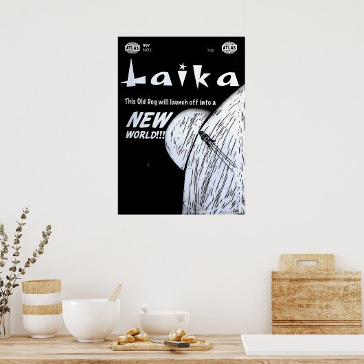 Laika comic cover poster (Küche)