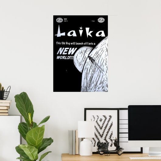 Laika comic cover poster (Heimbüro)