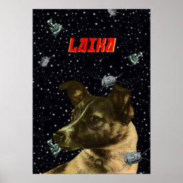 Laika — Sovietwave, Gagarin space art Poster