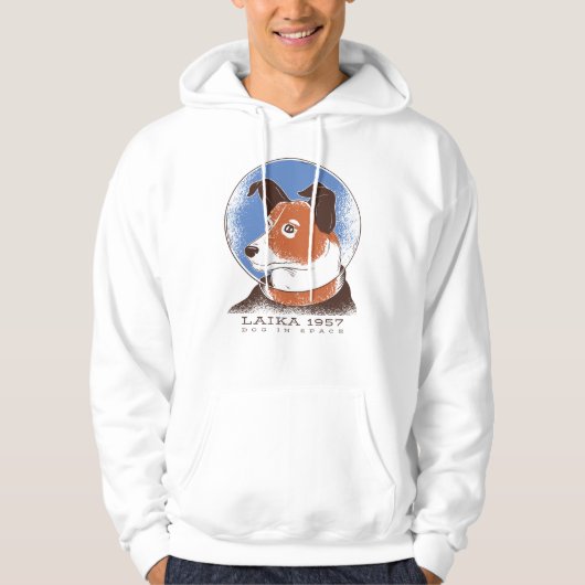 Laika sowjetischer Weltraumhund 1957 Hoodie (Vorderseite)