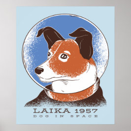 Laika sowjetischer Weltraumhund 1957 Poster