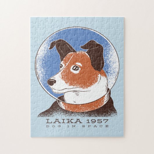 Laika sowjetischer Weltraumhund 1957 Puzzle (Vertikal)