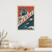 Laika, sowjetischer Weltraumhund — Vintager Retro- Poster (Küche)