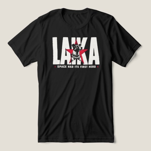 Laika - Space Had It's First Hero Tri-Blend Shirt (Design Vorderseite)