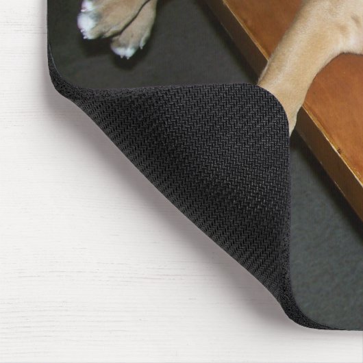 Laila, die auf Computerschreibtisch mousepad (Ecke)