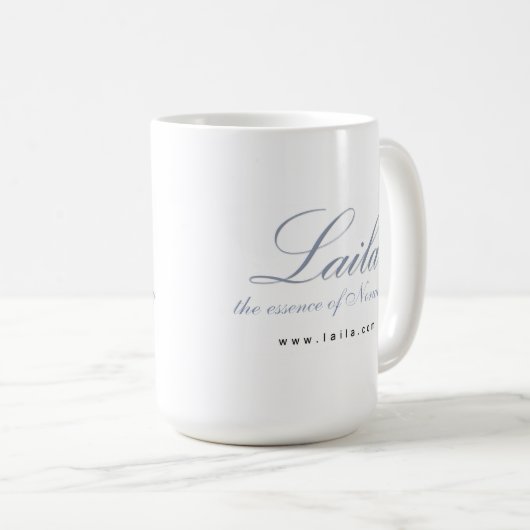 Laila-Logo-Tasse Kaffeetasse (VorderseiteRechts)