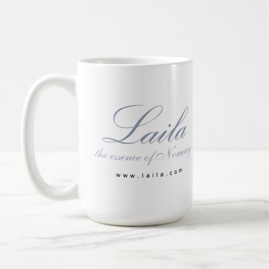 Laila-Logo-Tasse Kaffeetasse (Links)