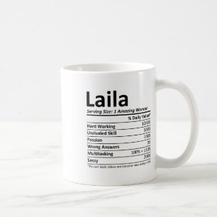 Laila Nutrition Personalisierter Name Lustige Weih Kaffeetasse