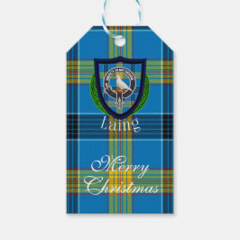 Laing Scottish Clan Tartan & Crest Geschenkanhänger