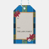 Laing Scottish Clan Tartan & Crest Geschenkanhänger (Rückseite)