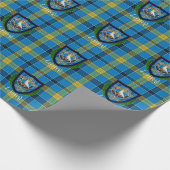 Laing Scottish Clan Tartan & Crest Geschenkpapier (Ecke)
