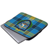 Laing Scottish Clan Tartan & Crest Laptopschutzhülle (Vorne Knopf)