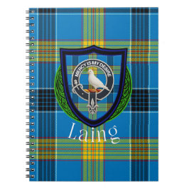 Laing Scottish Clan Tartan & Crest Notizblock