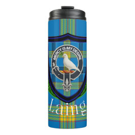Laing Scottish Clan Tartan & Crest Thermosbecher