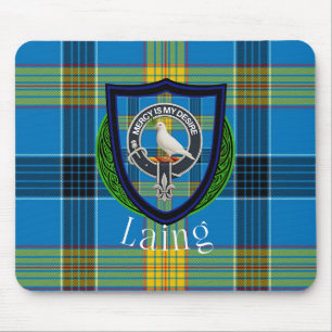 Laing Scottish Clan Tartan & Wappen Mousepad