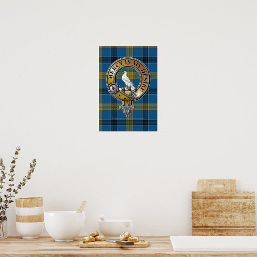 Laing Tartan & Abzeichen Poster (Küche)