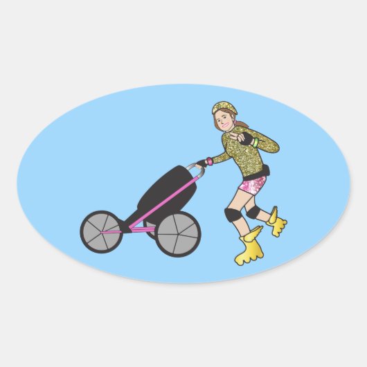 Lainie Oval Stickers (Vorderseite)
