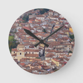 Laino Borgo von oben Runde Wanduhr