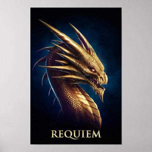 "Laira" Golddrache des Requiems Poster (Vorne)