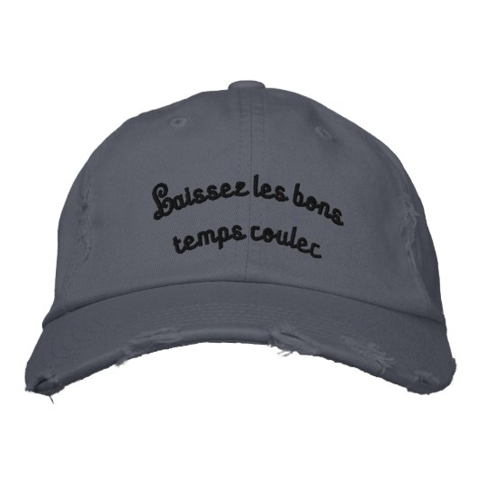 "Laisez les bons temps rouler" bestickte Cap Baseballkappe (Vorderseite)
