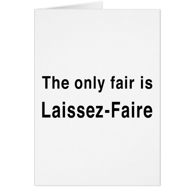 Laissez-Faire (Vorne)