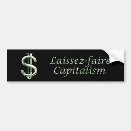 Laissez-Faire $100 Kapitalismus Autoaufkleber (Vorne)