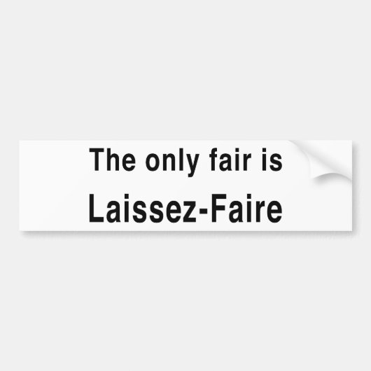 Laissez-Faire Autoaufkleber (Vorne)