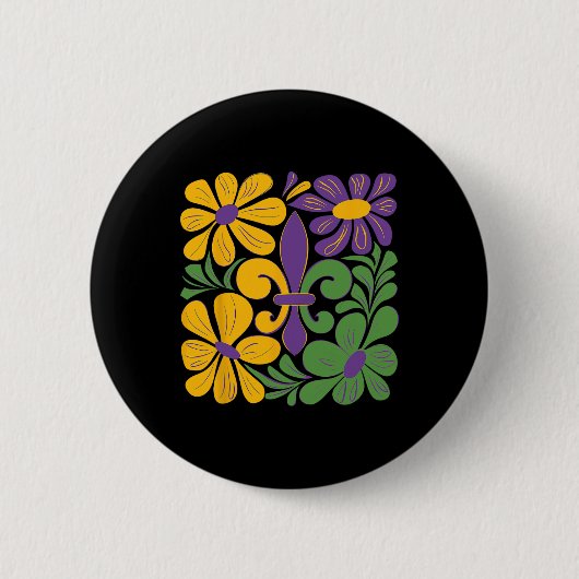 Laissez Les Bon Temps Rouler Funny Boho Coquette m Button (Vorderseite)