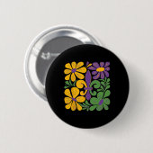 Laissez Les Bon Temps Rouler Funny Boho Coquette m Button (Vorne & Hinten)