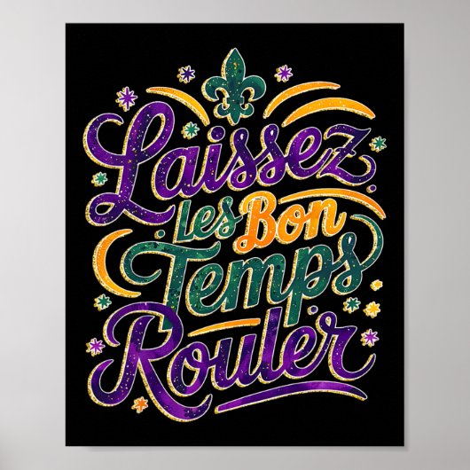 Laissez Les Bon Temps Rouler Funny Boho Coquette m Poster (Vorne)