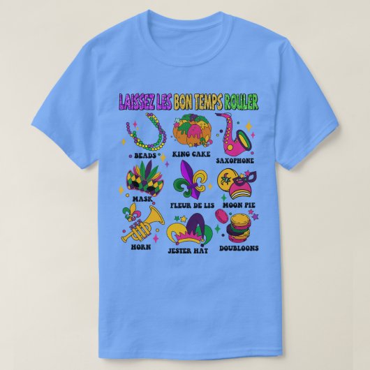 Laissez Les Bon Temps Rouler Imitate Stickerei Seq T-Shirt (Design vorne)