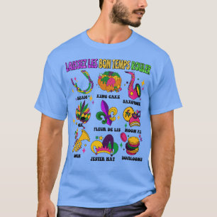 Laissez Les Bon Temps Rouler Imitate Stickerei Seq T-Shirt