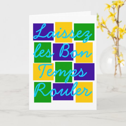 Laissez les Bon Temps Rouler Karte (Gelbe Blume)