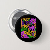 Laissez Les Bon Temps Rouler Mardi Gras Beads Boho Button (Vorne & Hinten)