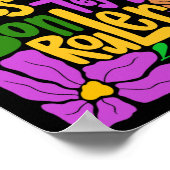 Laissez Les Bon Temps Rouler Mardi Gras Beads Boho Poster (Ecke)